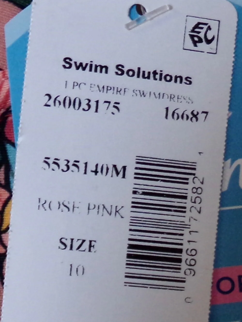 NWT Swim Solutions Rose Pink 1 Pc Swim Dress Bust,Tummy & Waist Support Size 10 - Picture 9 of 10